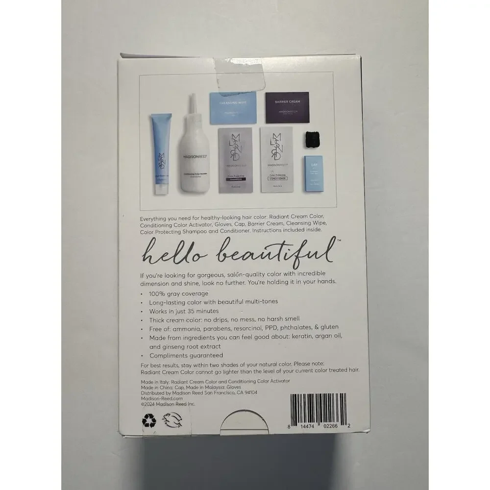 Madison Reed 5.5NNN Modena True Medium Brown Permanent Hair Color Kit Gray